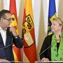 Der damalige Vizekanzler Heinz-Christian Strache mit der damaligen Gesundheitsministerin Beate Hartinger-Klein (damals beide FPÖ)