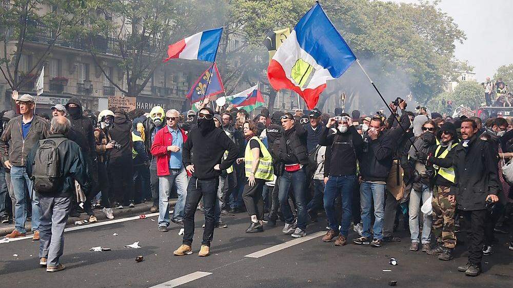 Gelbwesten-Protest in Paris