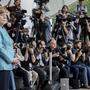 Die deutsche Kanzlerin Angela Merkel in Erwartung eines G-20-Treffens vor einem Jahr in Berlin