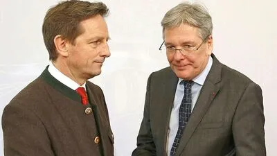 ÖVP-Chef Christian Benger und SPÖ-Vorsitzender Peter Kaiser: Uneinigkeit über Neuwahlen auf Bundesebene