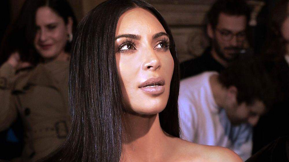 Kim Kardashian während einer Modeschau in Paris. 