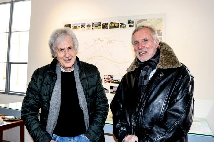 .... und Handke Wegbegleiter Gustav Januš. (Im Bild mit Danilo Prušnik)
