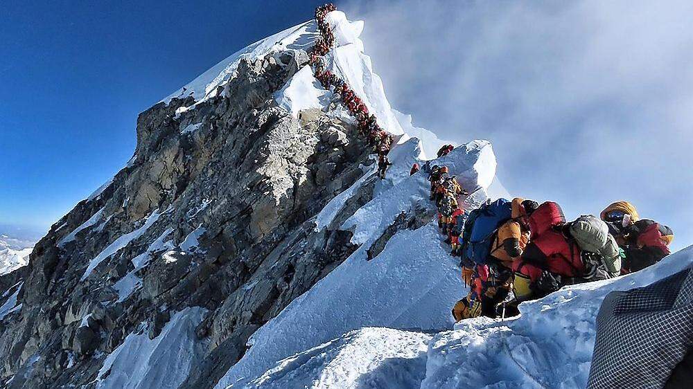 Stau am Mount Everest