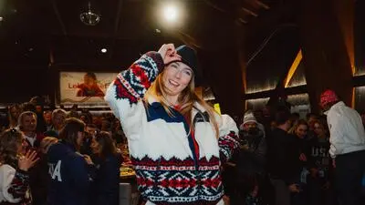 Nach Gold feierte Mikaela Shiffrin im Österreicher Haus 