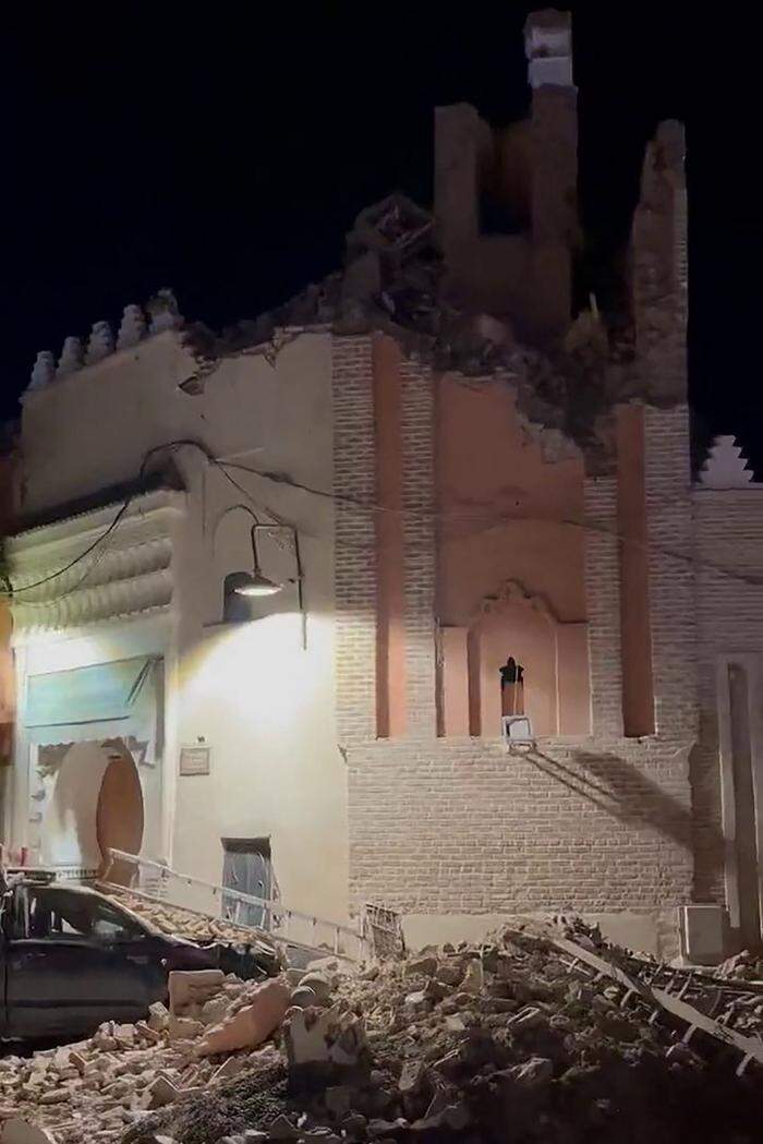 Zerstörte Gebäude in Marrakesch 