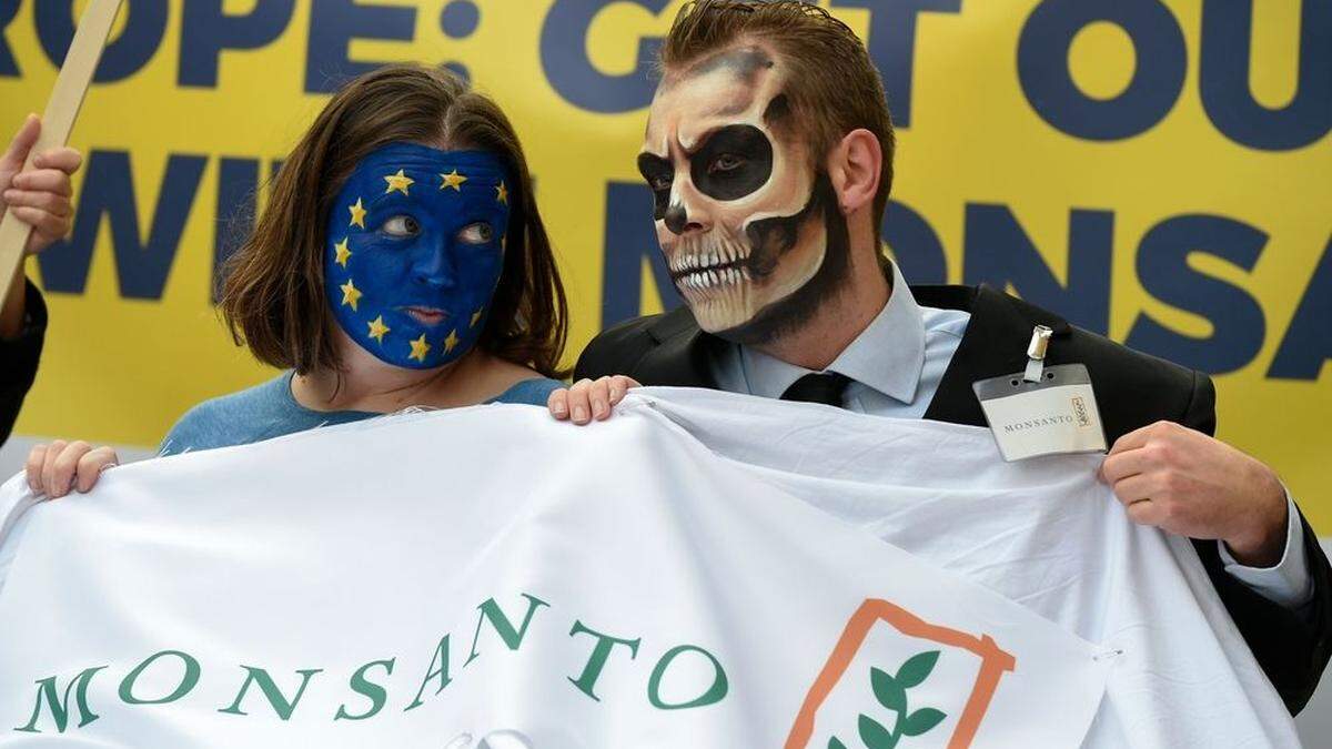 Auch in Brüssel wurde gegen Monsanto demonstriert. 