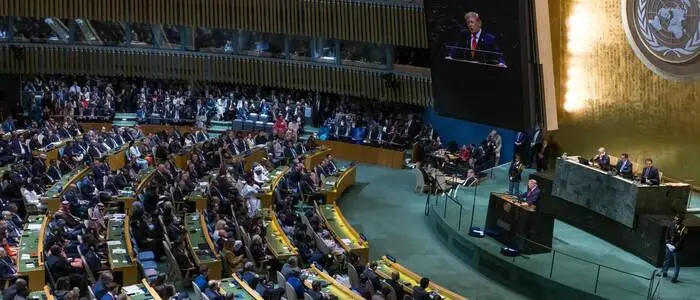 Donald Trump bei seiner Rede vor der UN-Generalversammlung in New York