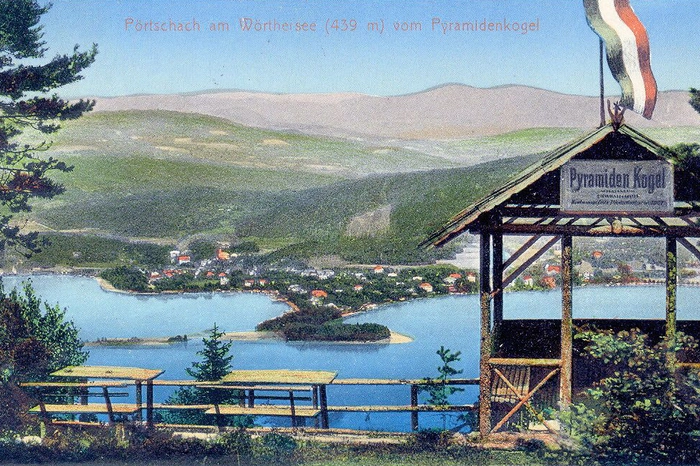 Die erste Aussichtsplattform auf dem Pyramidenkogel wurde 1907 errichtet.