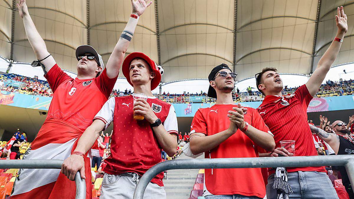 Österreichs Fans jubelten mit dem ÖFB-Team 
