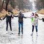 Das Eislaufen am Lendkanal ist gratis