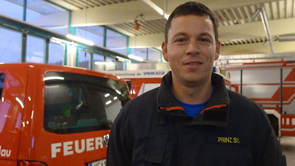 Stefan Prinz, Kommandant der Freiwilligen Feuerwehr Pöllau