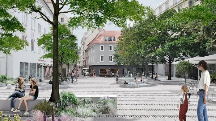 Siegerentwurf Tummelplatz neu: Der Platz soll eine höhere Aufenthaltsqualität bekommen