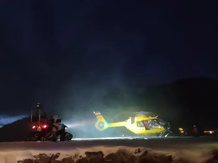 Die Crew konnte die Frau vom Berg holen