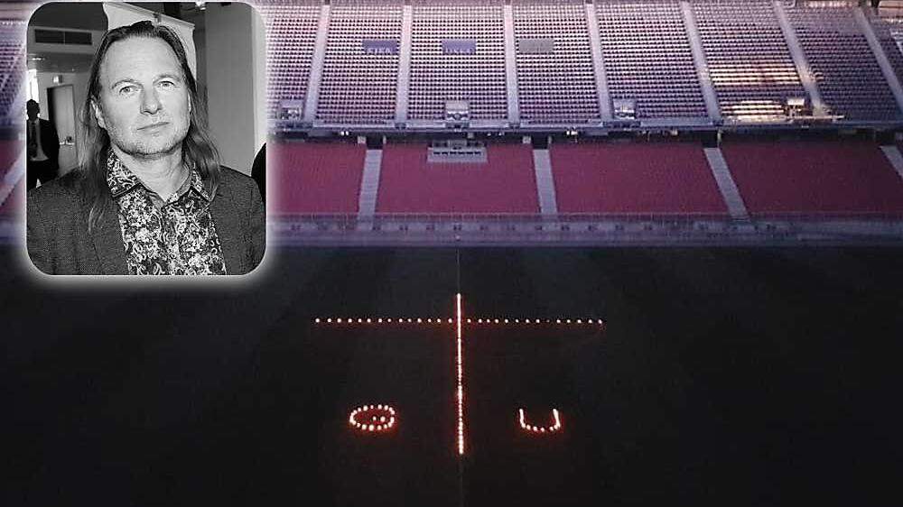 Ein Lichtermeer im Stadion erinnert an Unterköfler