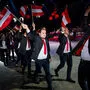 Einzug der österreichischen Jungfacharbeiter bei der Eröffnungsgala