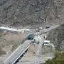 A view shows an Azerbaijani checkpoint at the entry of the Lachin corridor, the Armenian-populated breakaway Nagorno-Karabakh region's only land link with Armenia, on August 30, 2023. (Photo by Karen MINASYAN / AFP)
