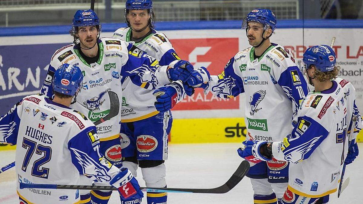 Die Villacher Adler sind seit Wochen ein Punktegarant in der ICE-Liga. Auch gegen Dornbirn holten sie einen ungefährdeten Sieg 