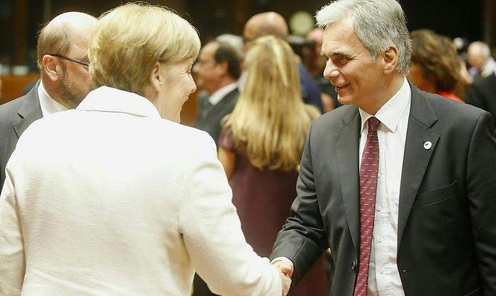 Angela Merkel und Werner Faymann