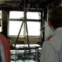Inspektion des Schadens am Tag danach