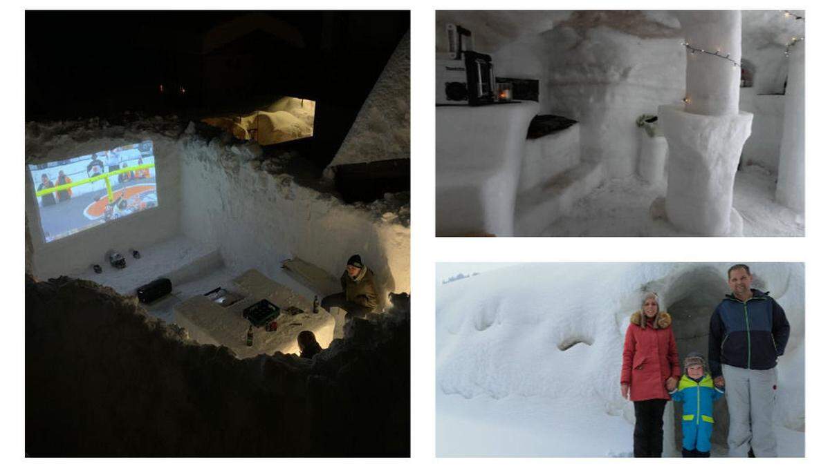 Iglu in Hopfgarten und Schneekino in Obertilliach begeistern