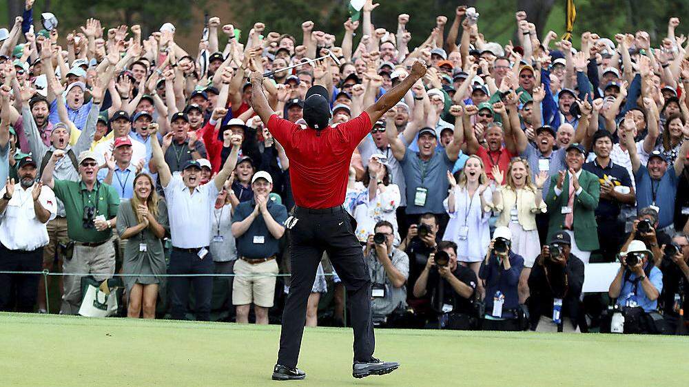 Der Moment des Triumphs von Tiger Woods beim Masters in Augusta
