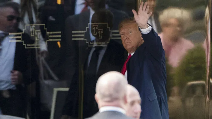 Trump kam Montagmittag in New York an