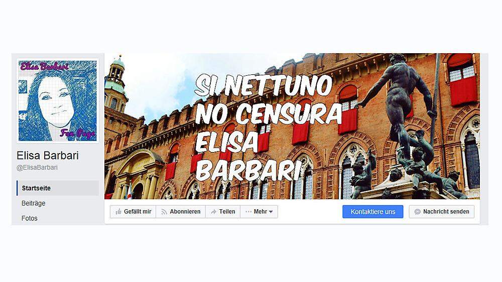 Das Facebook-Profil von Elisa Barbari 