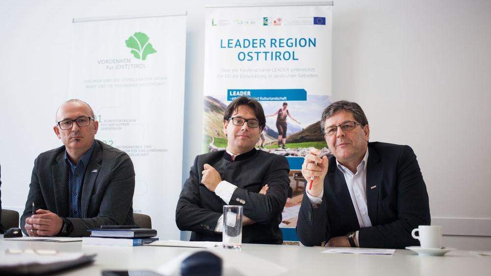 Wilfried Kollreider, Rene Schmidpeter und Reinhard Lobenwein – sie wollen 2018 mit „Vordenken für Osttirol“ noch einmal richtig durchstarten