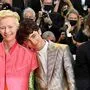Zwei der Stars der mit Regisseur Wes Anderson (rechts): Tilda Swinton und Timothée Chalamet