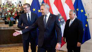 Vucic, Nehammer, Orban (r)