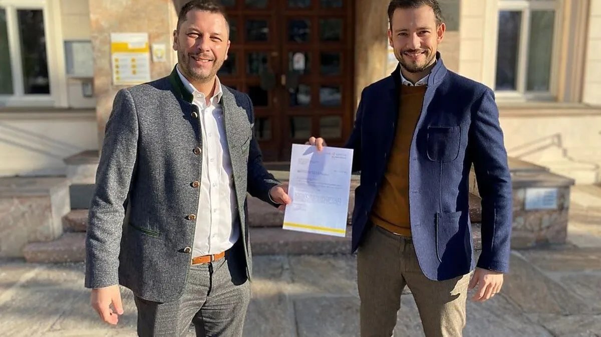 Stadtrat Johann Rigelnik und Landesrat Sebastian Schuschnig (von links)