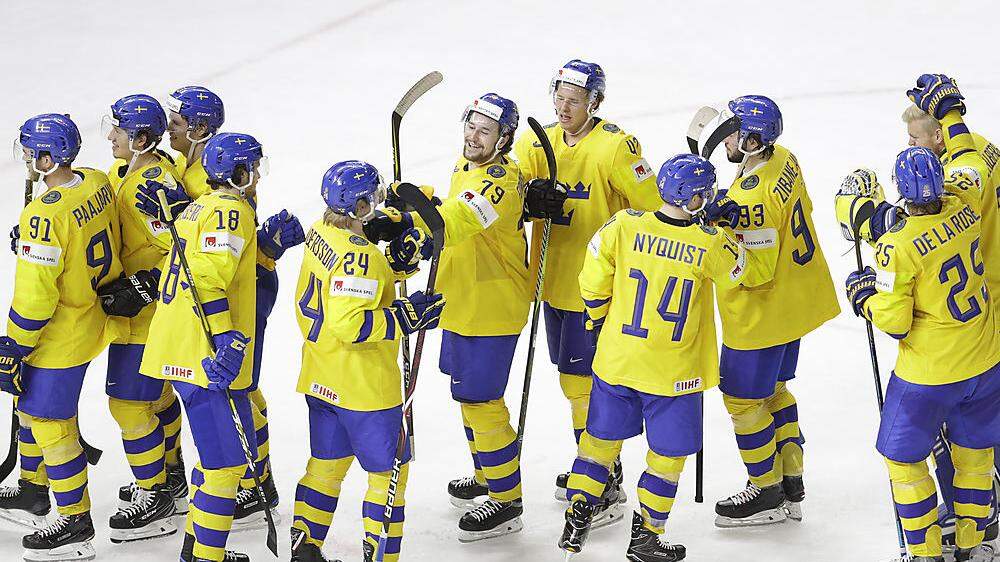 Freude bei Schwedens Eishockey-Cracks