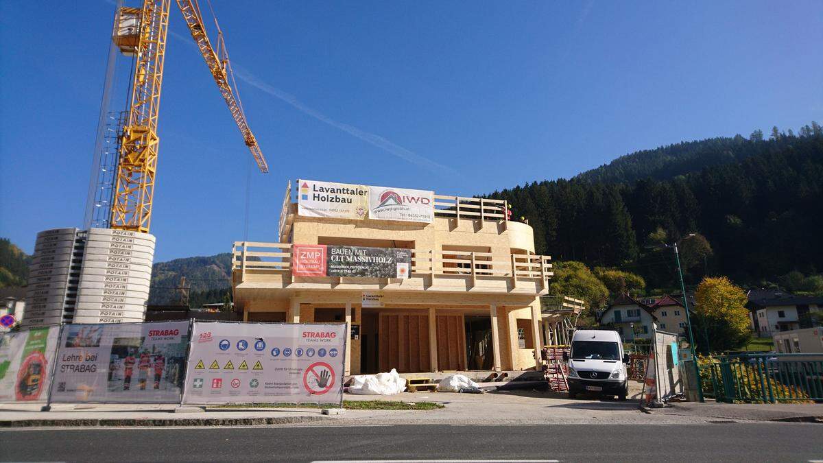 Das neue Veranstaltungszentrum in Frantschach-St.Gertraud nimmt Formen an