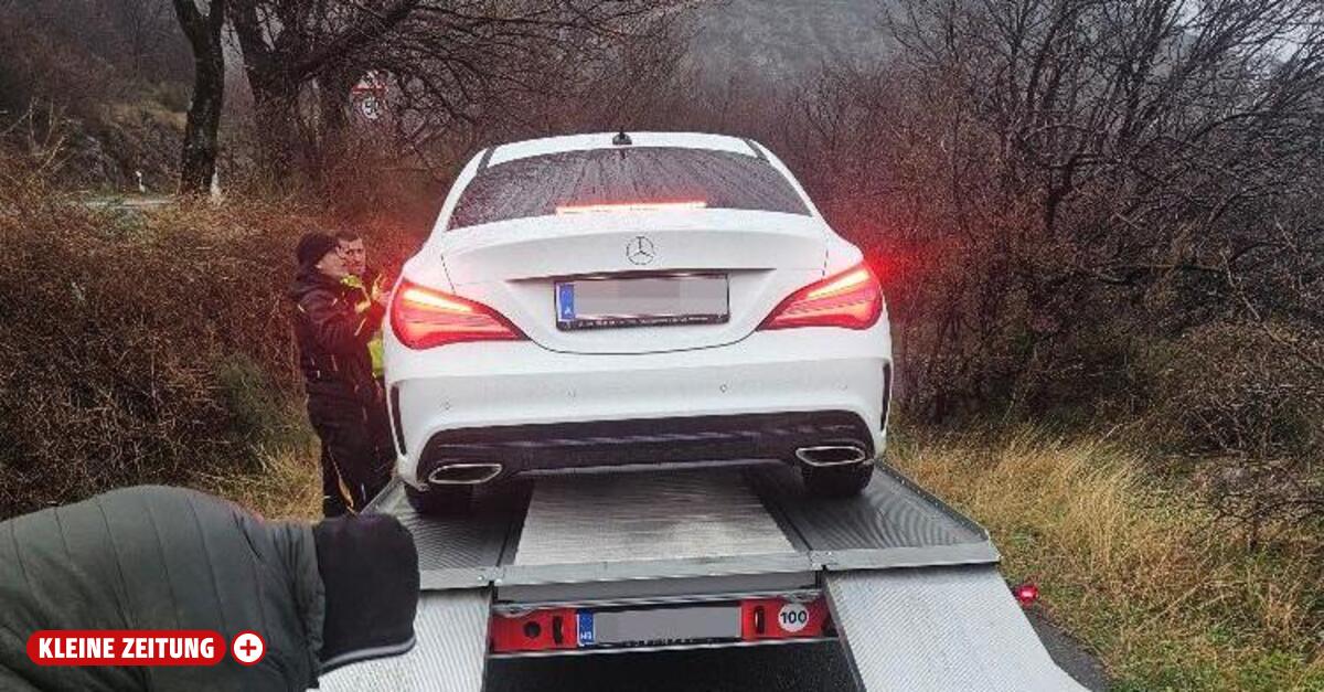 130 Euro Strafe für Kärntner, weil ein Stein sein Auto beschädigte