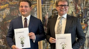 Oliver Vitouch, Vorsitzender der Rektorenkonferenz, und Bildungsminister Martin Polaschek