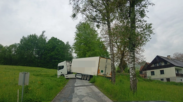 Sackstraße: für den Sattelschlepper war hier Endstation