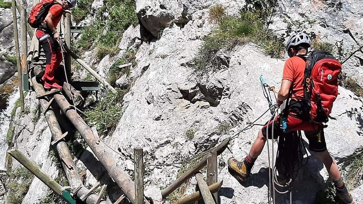 Bergrettung in der Bärenschützklamm