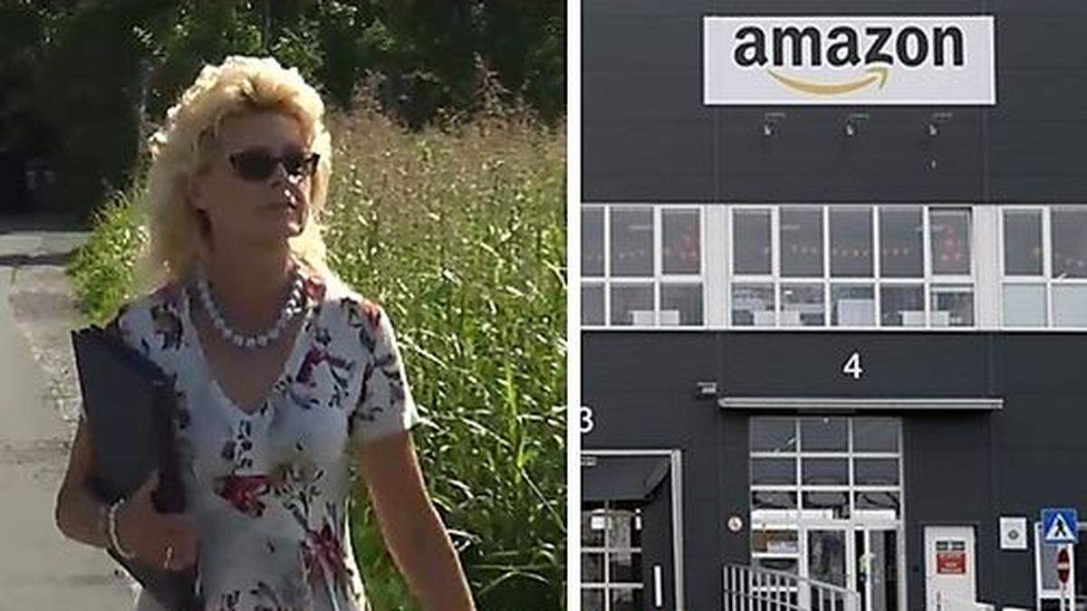 So sieht das Amazon-Verteilzentrum in Wien aus (rechts). Dass ein solches auch in Graz-Liebenau entstehen soll, kann Anrainerin Regina Zenz nicht verstehen