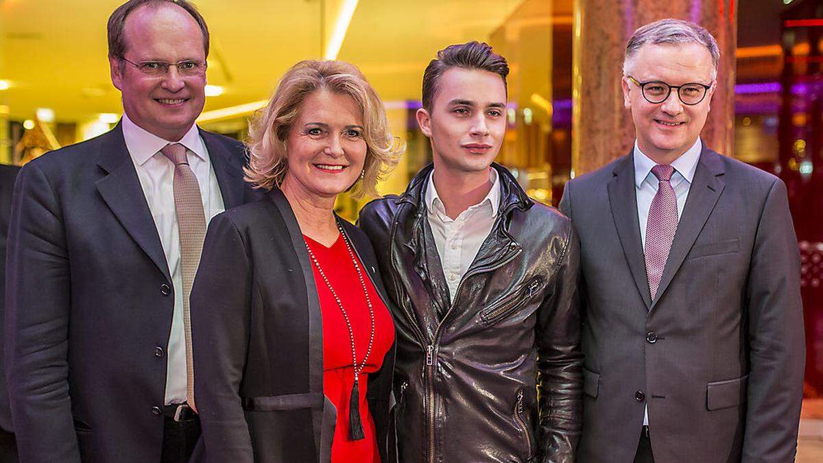 Margit Heissenberger mit Christian Kircher, Bernd Serafin Thaler und Markus Müller