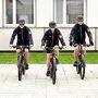 Fünf der insgesamt zehn Personen starken "Fahrradpolizei"