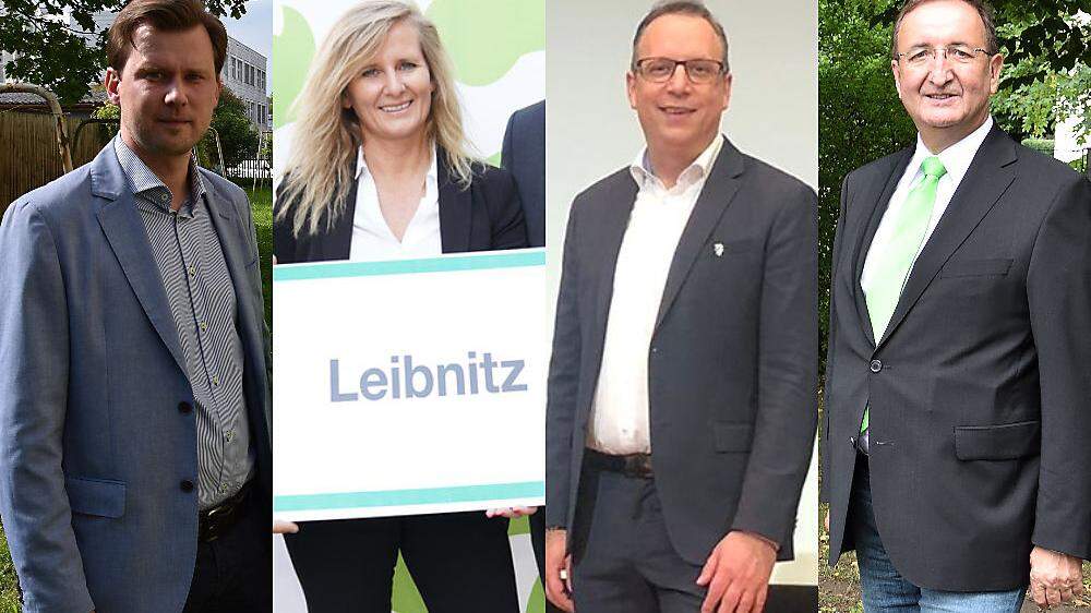 Die Opposition in Leibnitz: Daniel Kos (FPÖ), Manuela Kittler (Bürgerforum), Berndt Hamböck (ÖVP) und Walter Lesky (Grüne)