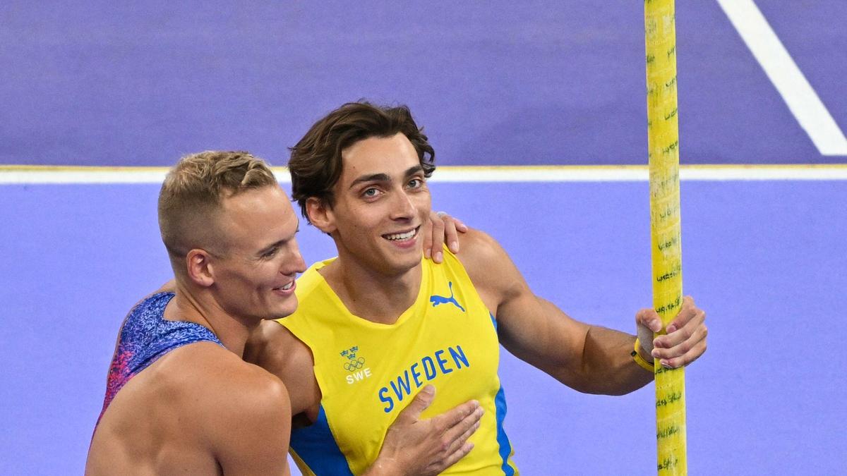 Armand Duplantis (rechts) holte Gold, Sam Kendricks Silber