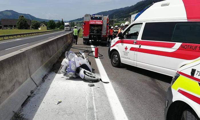 Motorradfahrer waren am Unfall beteiligt