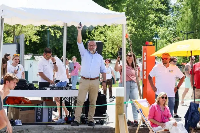 Stadtwerke-Vorstand Erwin Smole und sein Team waren vom Besucherandrang begeistert. 