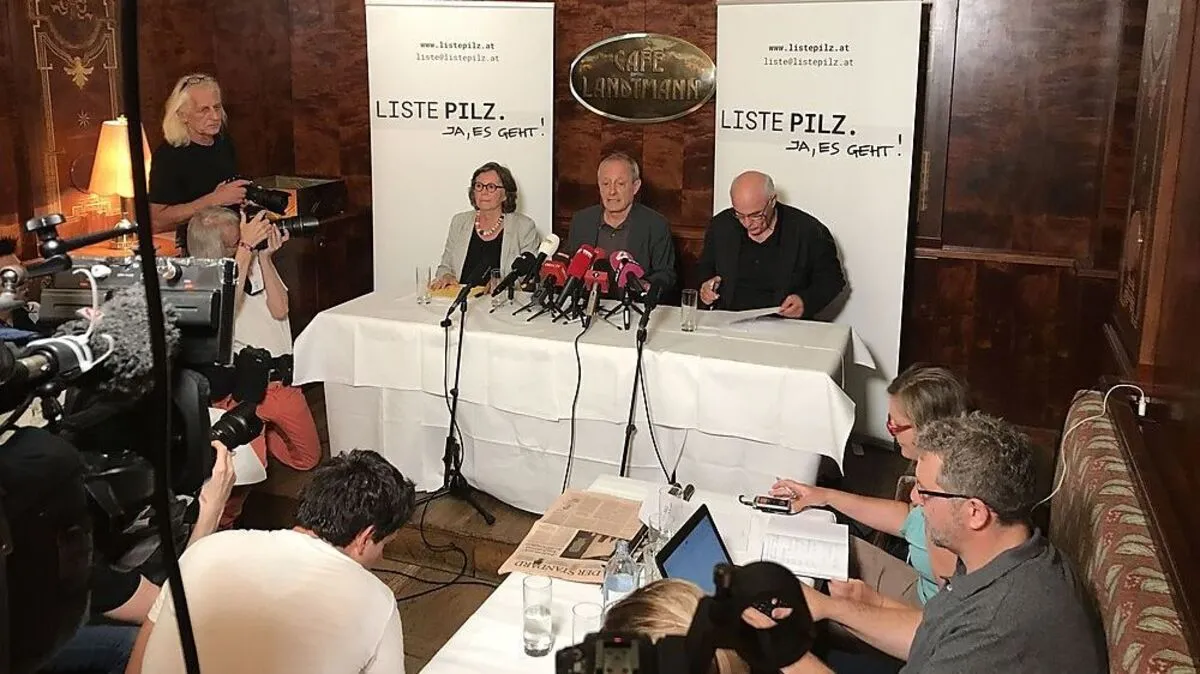 Peter Pilz mit Hannes Werther und Renee Schroeder