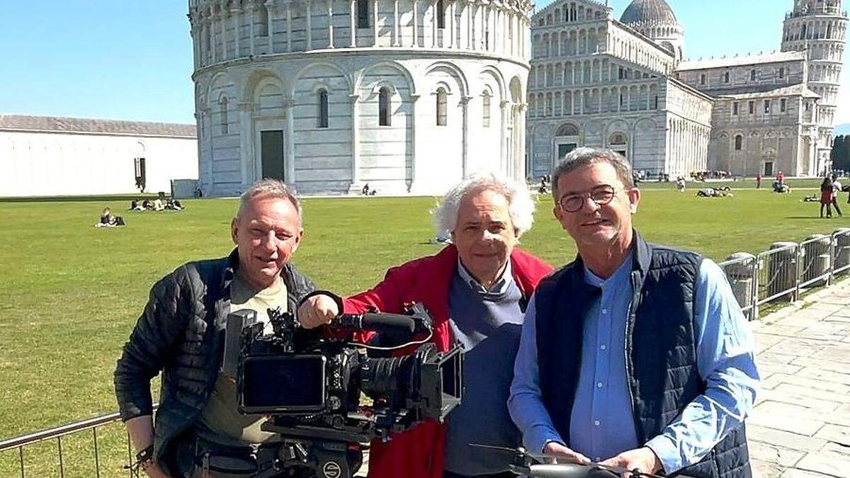 Alfred Ninaus Reinhold Ogris und Reinhard Sandpichler drehen bereits in Pisa weiter