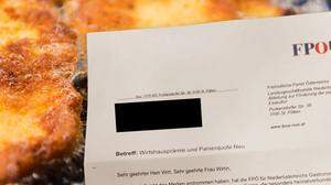 Stein des Anstoßes: Der Brief, der vermeintlich von der FPÖ ausgeschickt wurde. In Wahrheit verfasste die Tagespresse das Schreiben. 