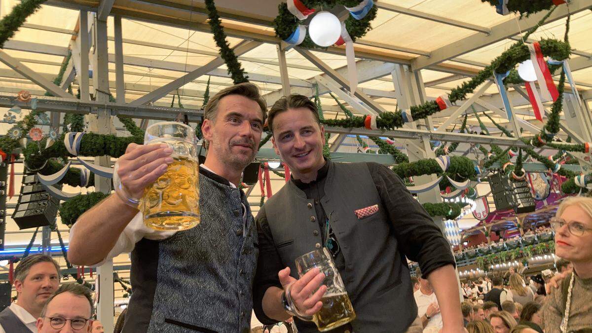 Andreas Gabalier feierte bei der Eröffnung des Münchner Oktobertfestes mit TV-Star Florian Silbereisen