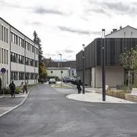 Blick in die Johann-Heinrich-Pestalozzi-Straße von Nord nach Süd