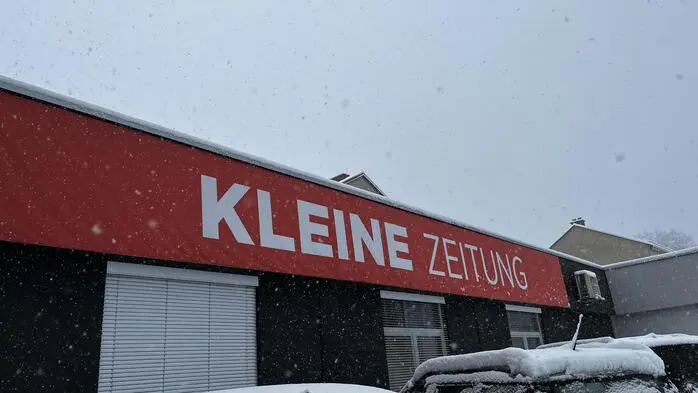 Auch die Kleine Zeitung trug am 20. Februar ein weißes Hauberl.